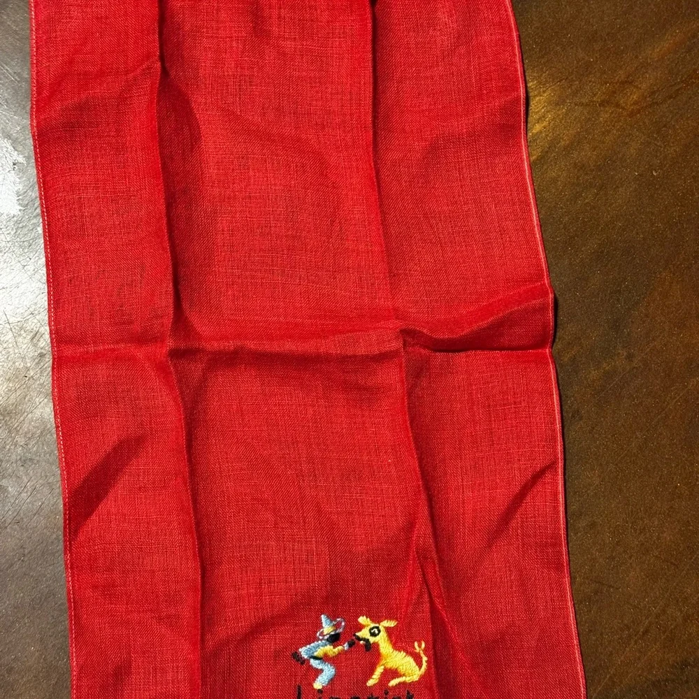 Lipstick Boutique Red Embroidered‎ Scarf